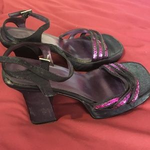 Funky vintage retro platform heels